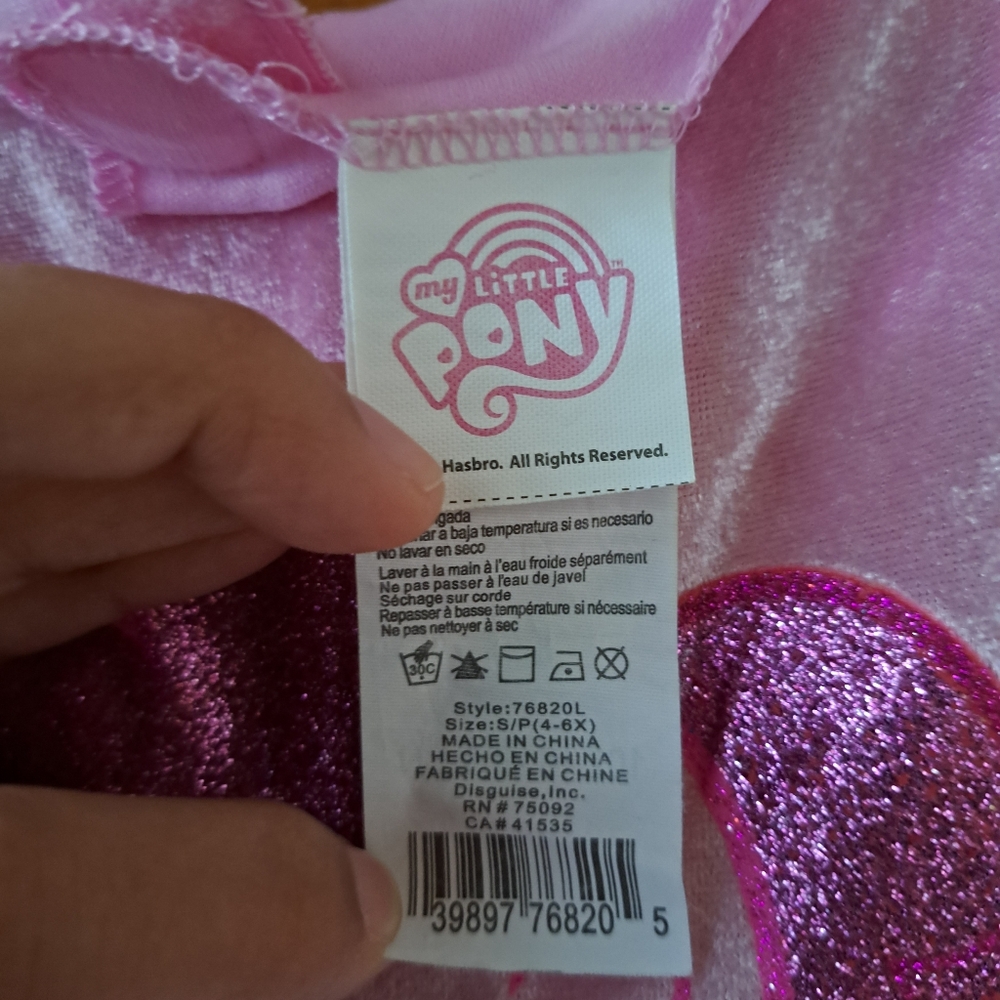 My Little Pony Pink and Blue Kids Costume Dress - Picture 3 of 3